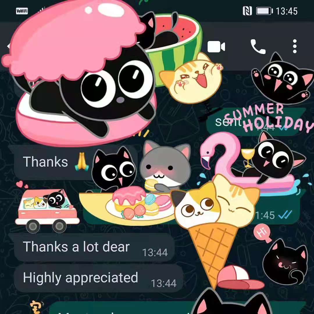 在七月二十四号二零二一年，一位客户赞和感激我们的服务：）On 24th July 2021, a client thanked our service ❤